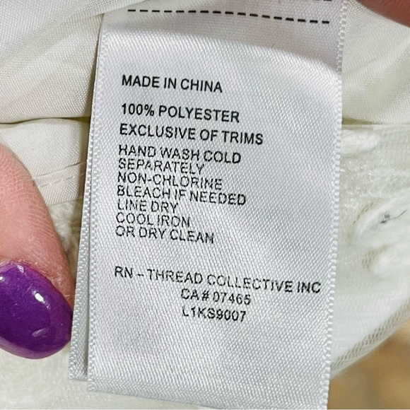 Laundry By Shelli Segal Los Angeles Blouse Off White Lace Short Extra Small - Picture 6 of 9